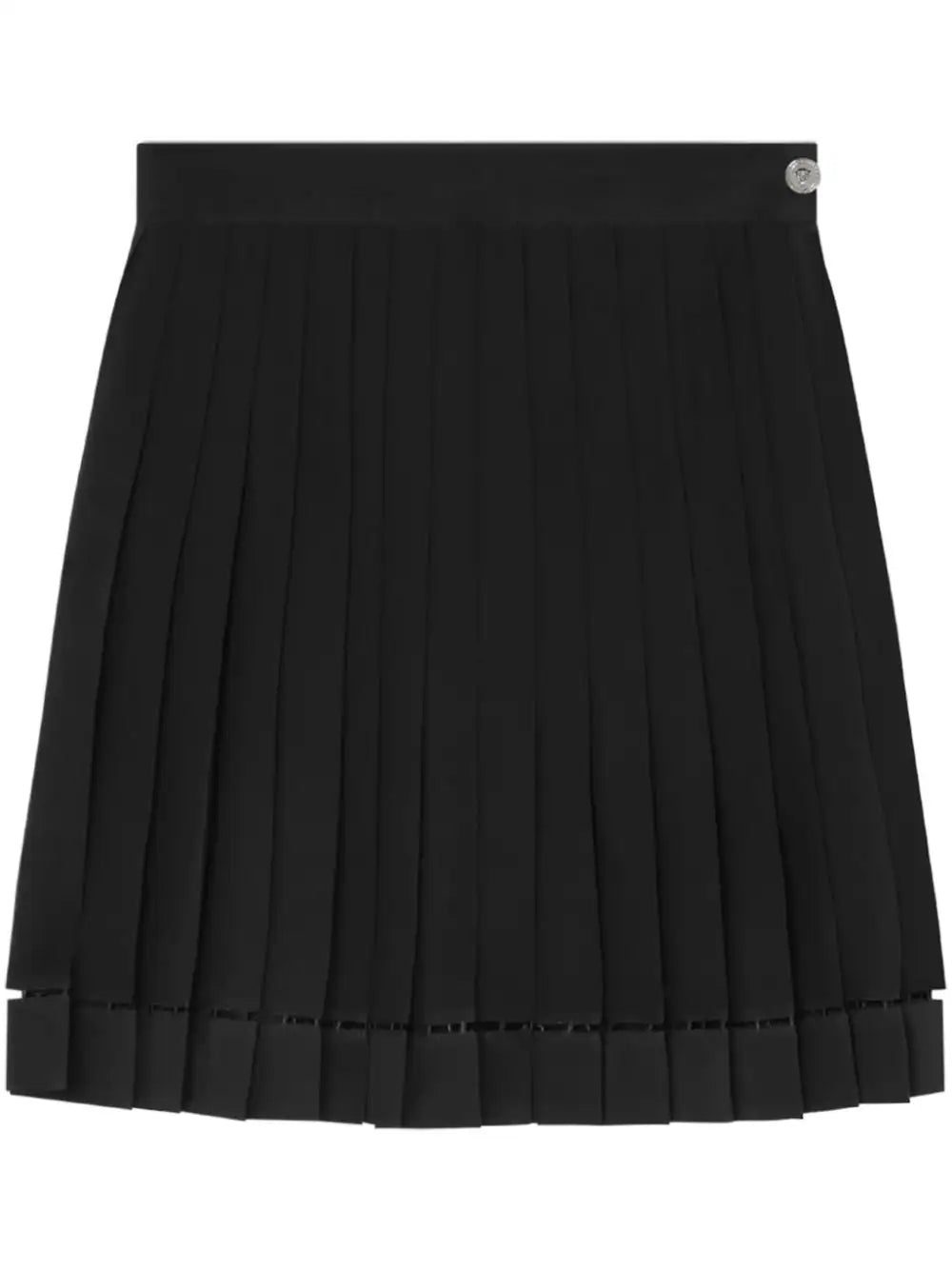 Versace pleated silk mini skirt