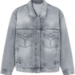 Versace logo-appliqué denim jacket