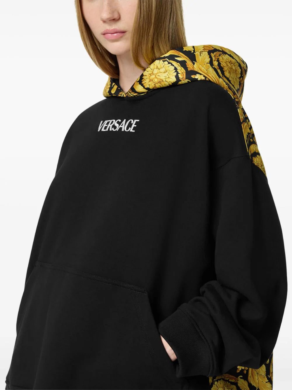 Versace Barocco panelled hoodie - Image 4