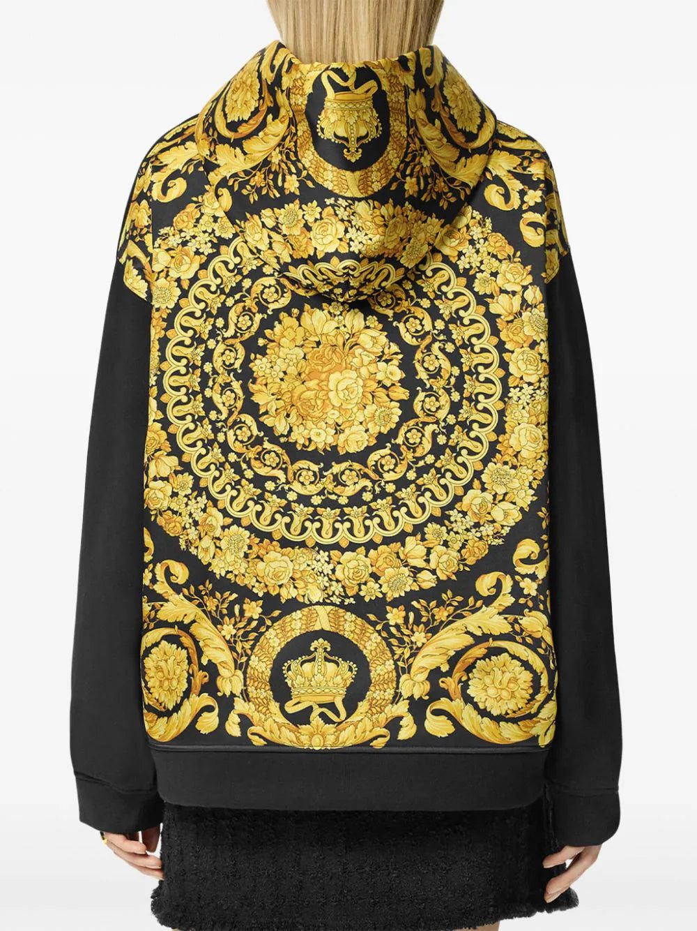 Versace Barocco panelled hoodie - Image 3