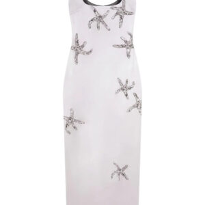 Versace  embroidered silk satin gown