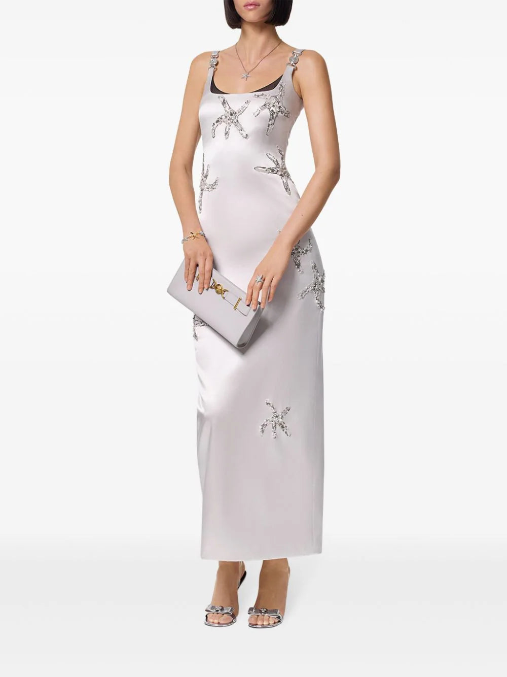 Versace embroidered silk satin gown - Image 2