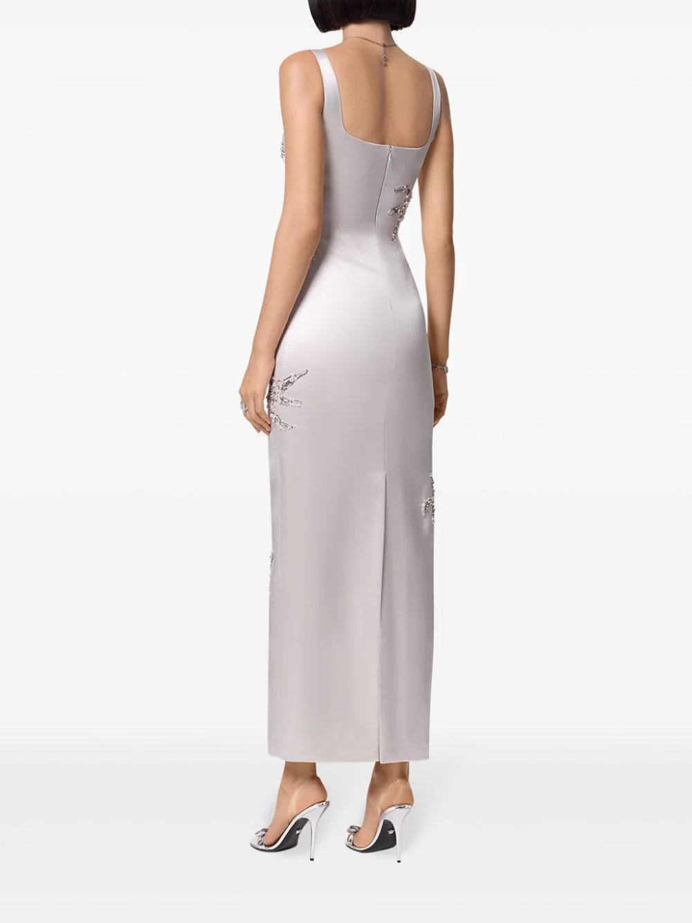 Versace embroidered silk satin gown - Image 4