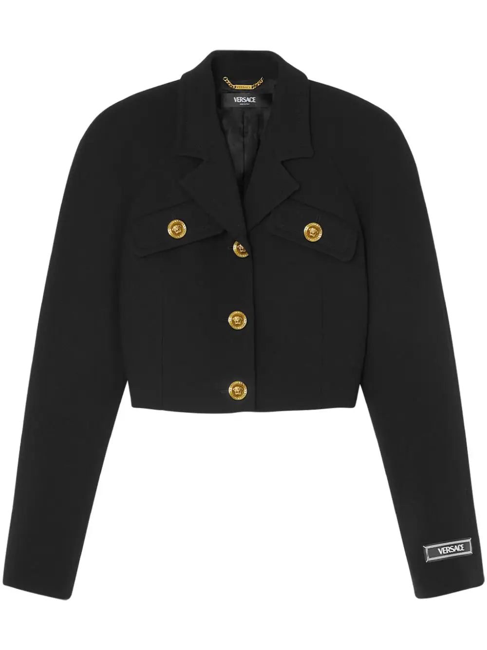 Versace Medusa Head-buttons cropped jacket