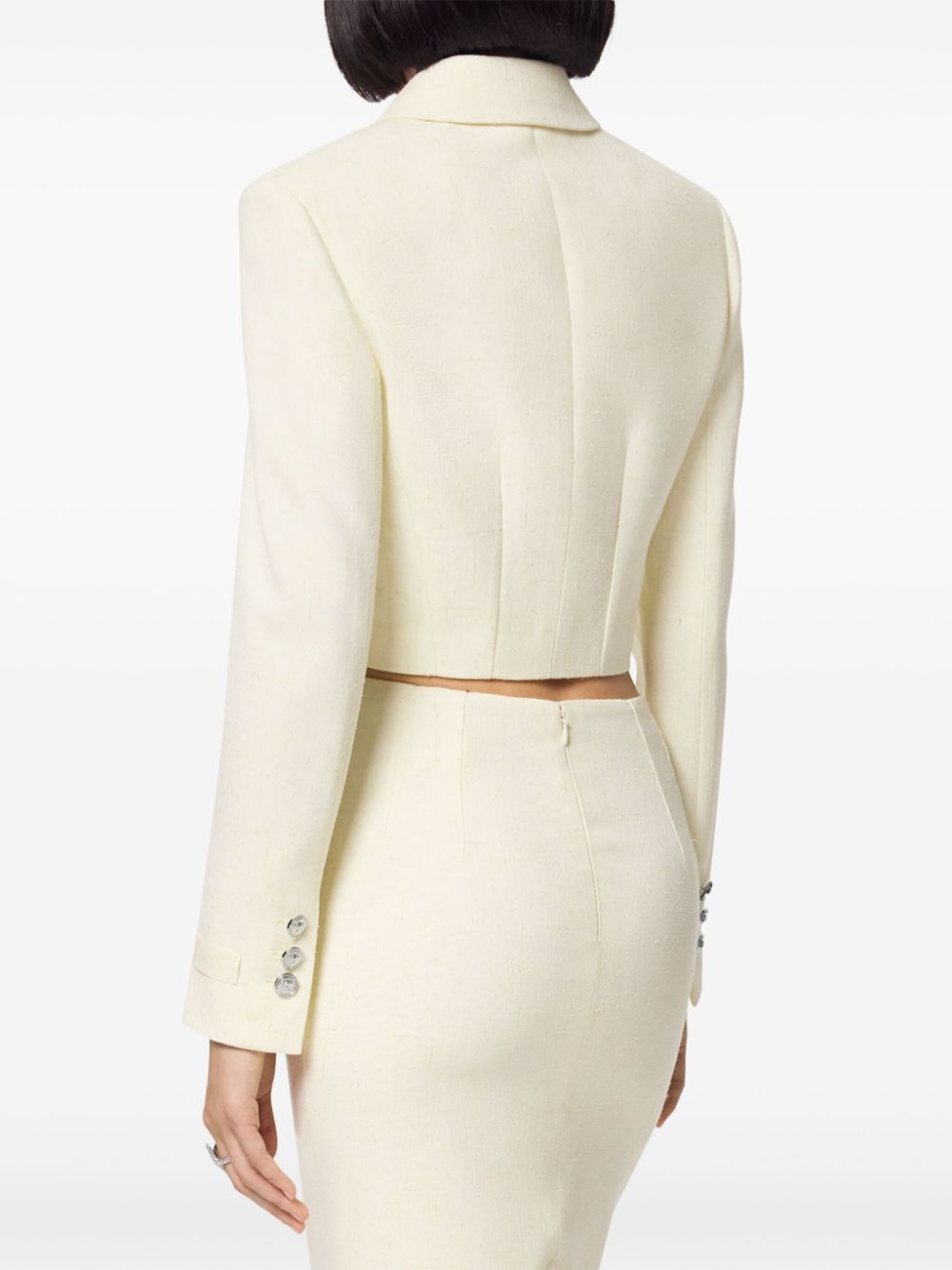 Versace silk-blend cropped jacket - Image 4