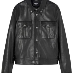 Versace leather blouson jacket