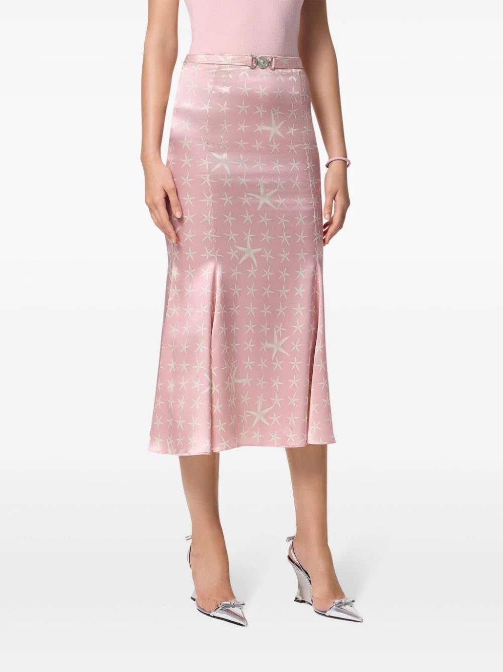 Versace Stella Marina silk midi skirt - Image 3