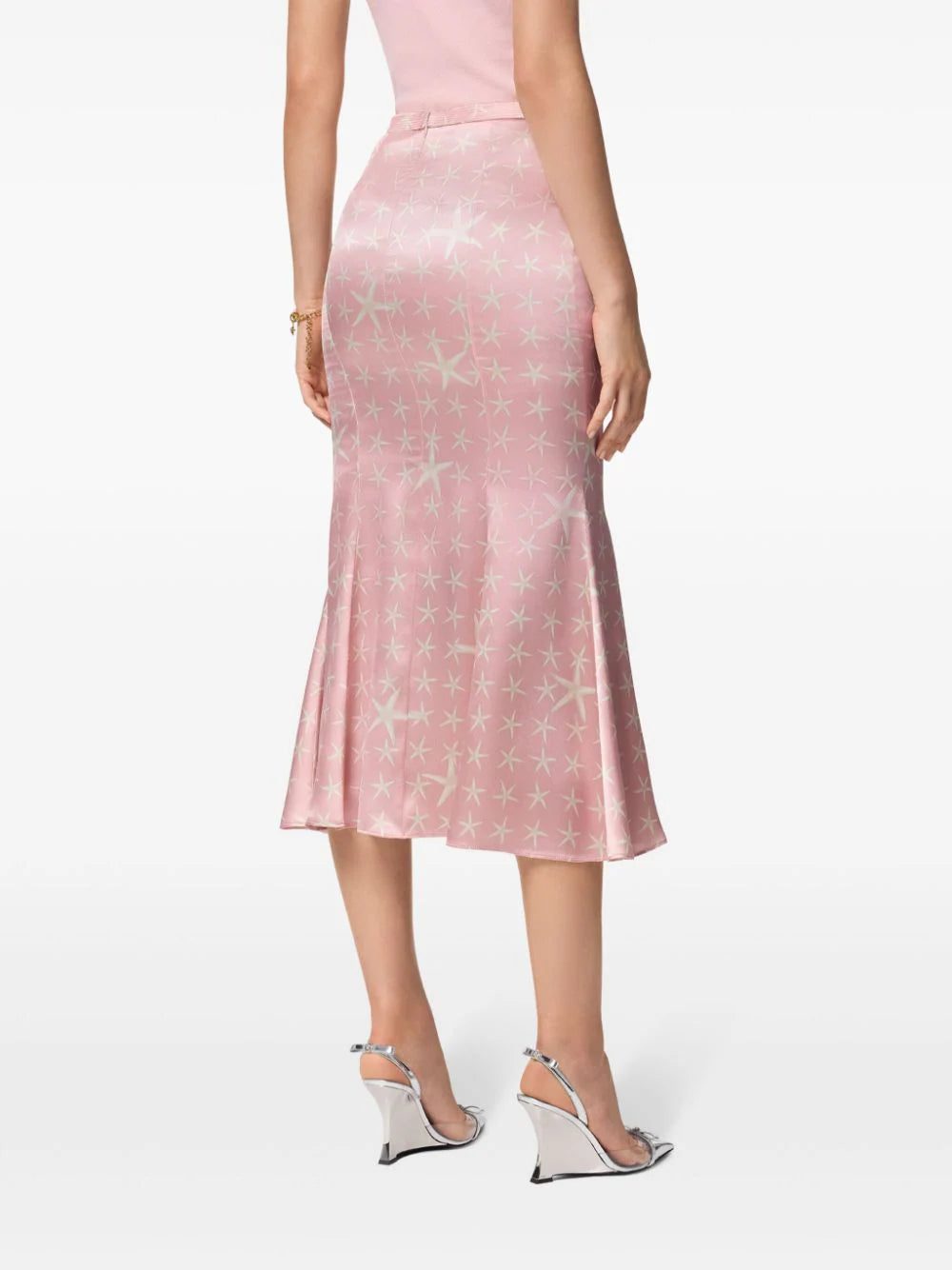 Versace Stella Marina silk midi skirt - Image 4