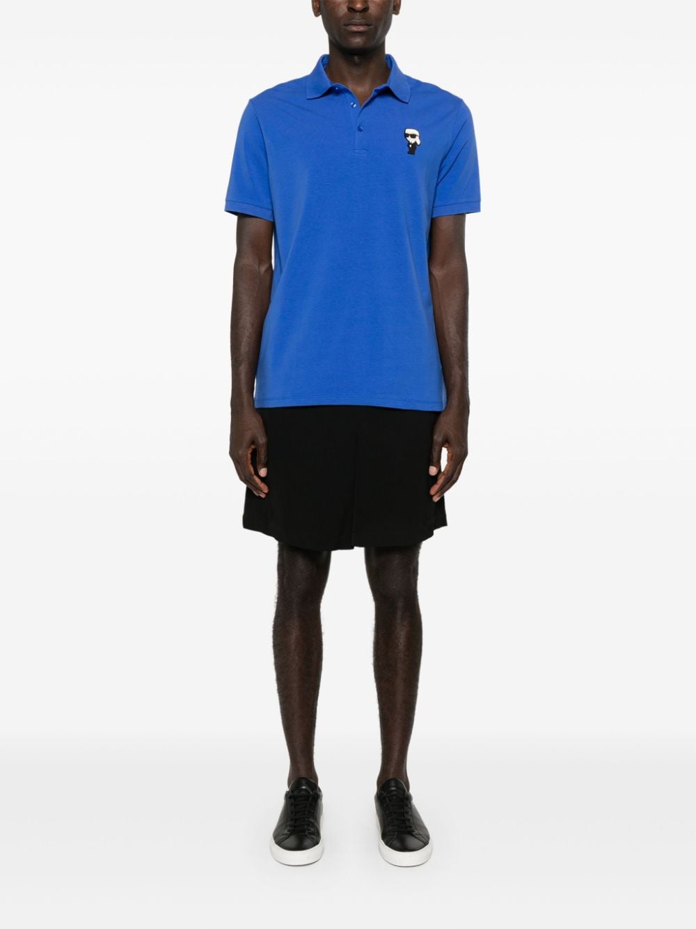 Karl Lagerfeld appliqué-logo polo shirt - Image 2