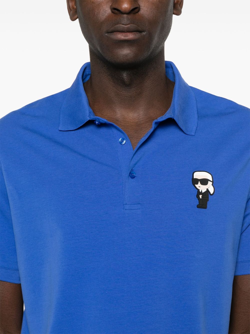 Karl Lagerfeld appliqué-logo polo shirt - Image 5