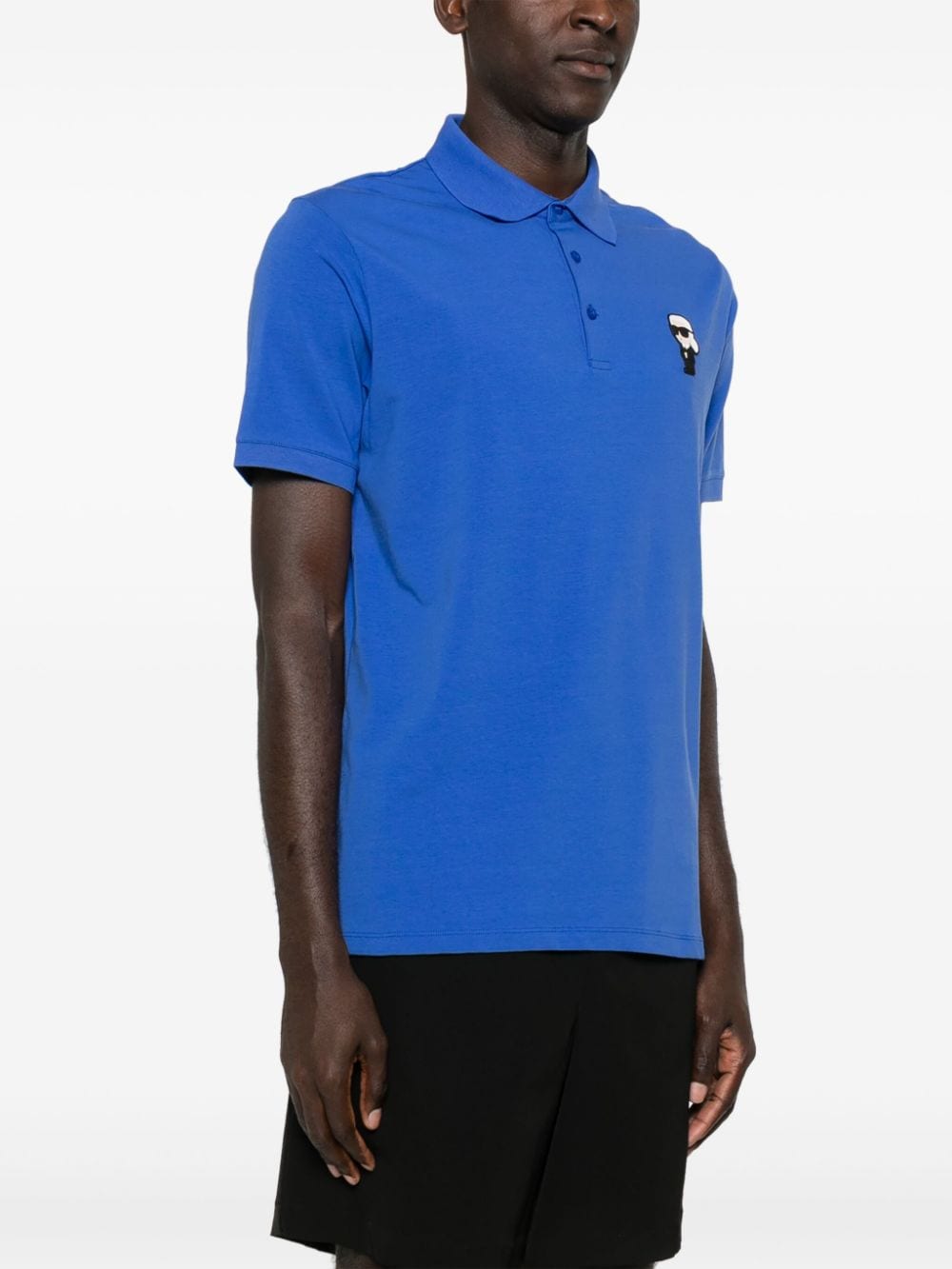 Karl Lagerfeld appliqué-logo polo shirt - Image 3