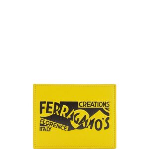 Ferragamo logo-print leather card holder