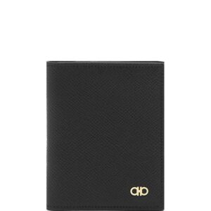 Ferragamo Gancini-plaque leather card holder