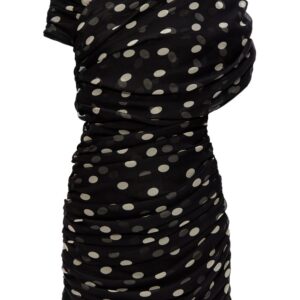 Saint Laurent polka-dot silk minidress
