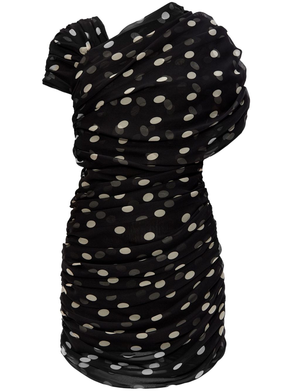 Saint Laurent polka-dot silk minidress