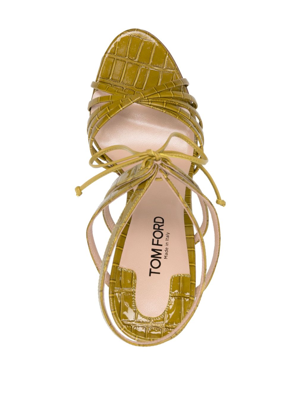 TOM FORD 120mm embossed leather sandals - Image 4