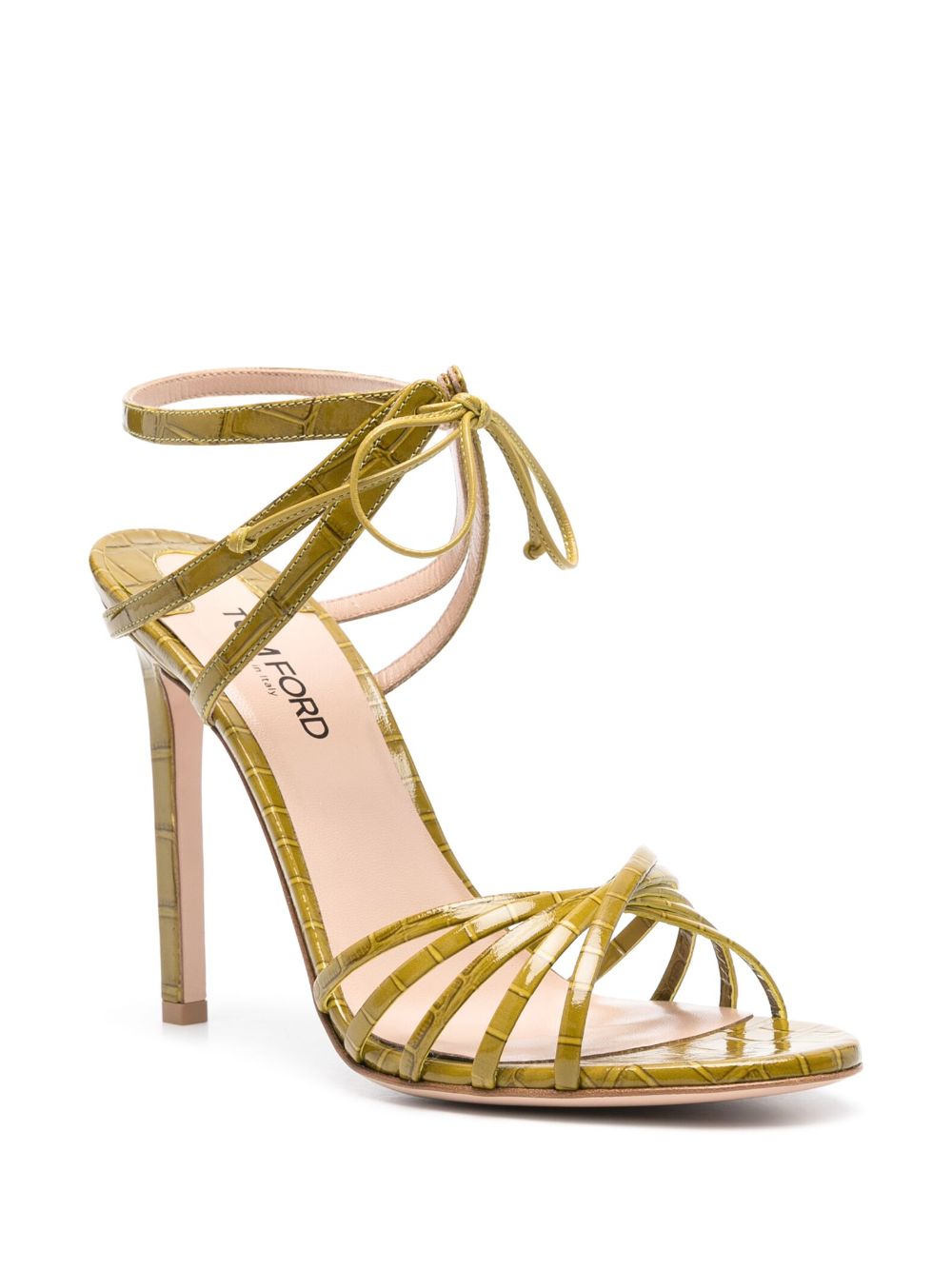 TOM FORD 120mm embossed leather sandals - Image 2