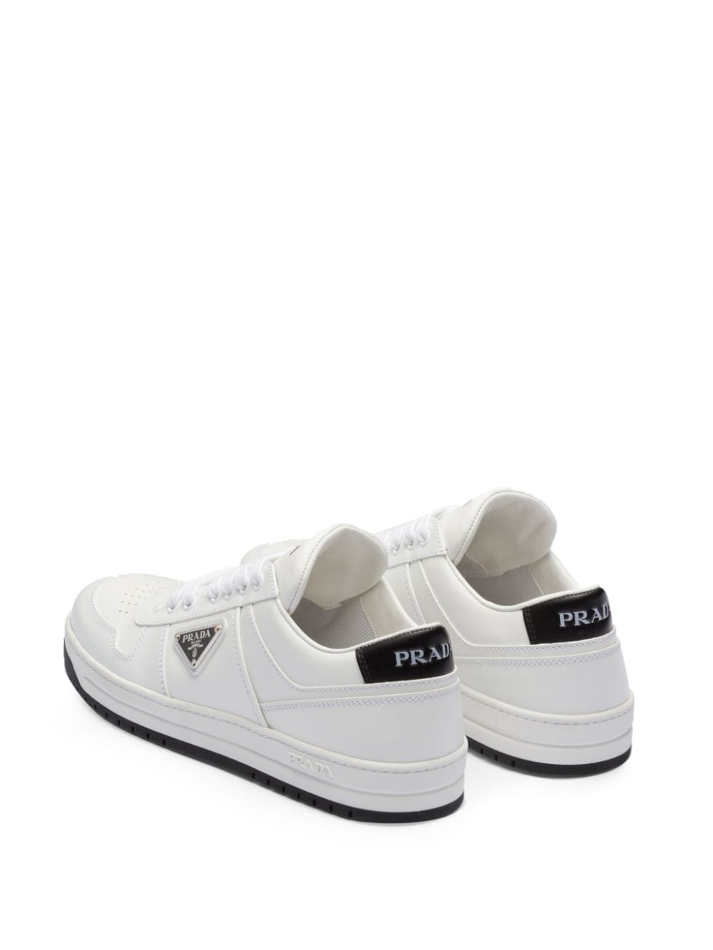 Prada logo-plaque leather sneakers - Image 3