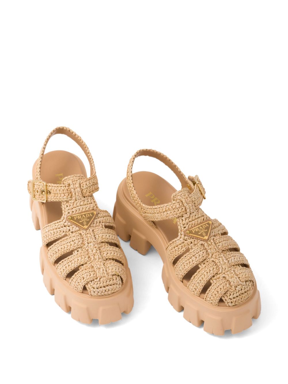 Prada Monolith raffia sandals - Image 4