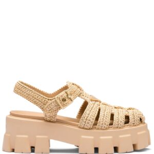 Prada  Monolith raffia sandals