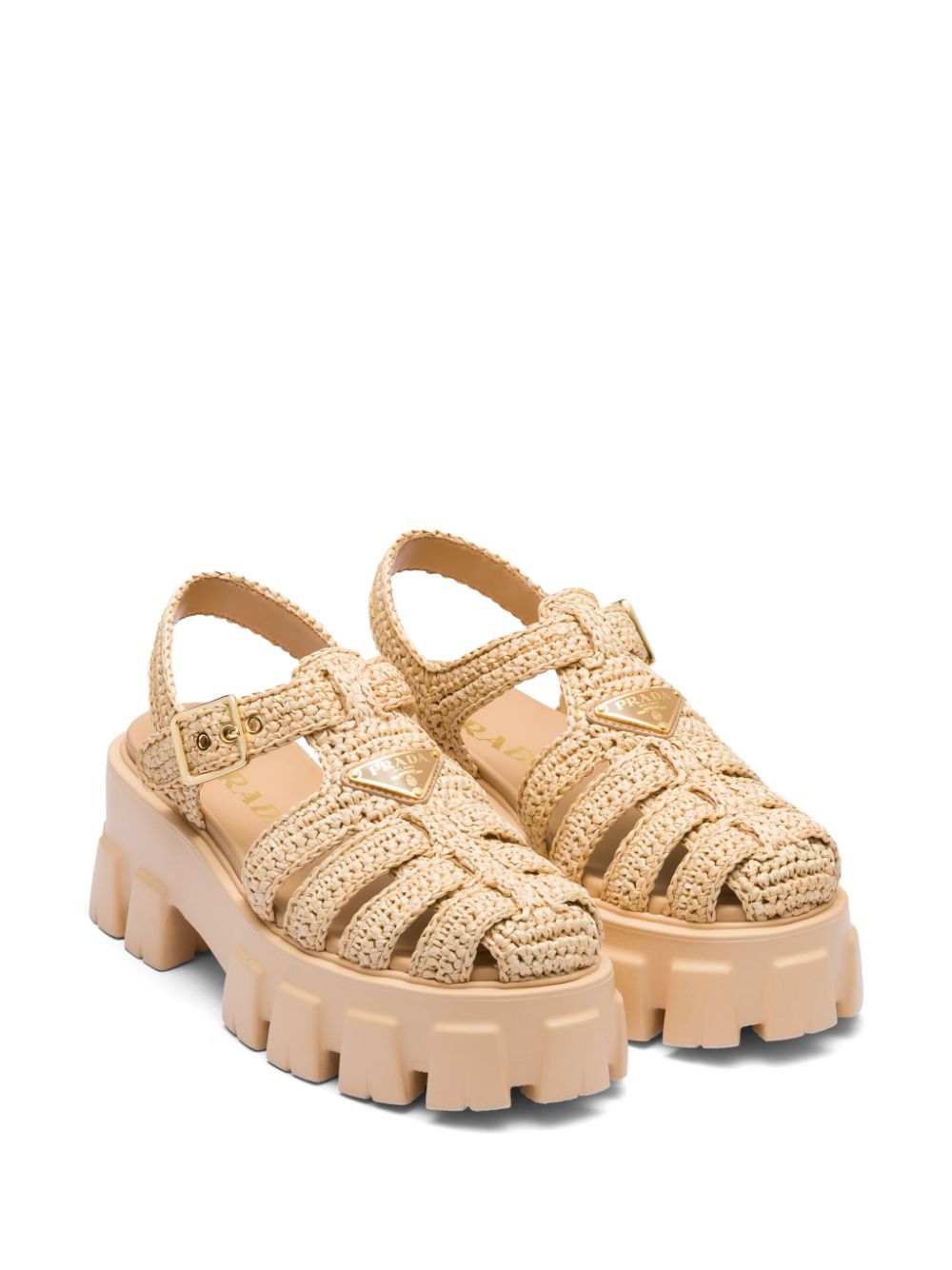 Prada Monolith raffia sandals - Image 2