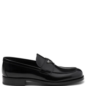 Prada logo plaque loafers