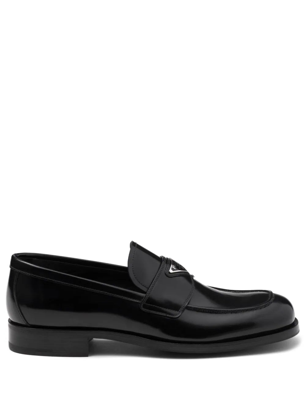 Prada logo plaque loafers