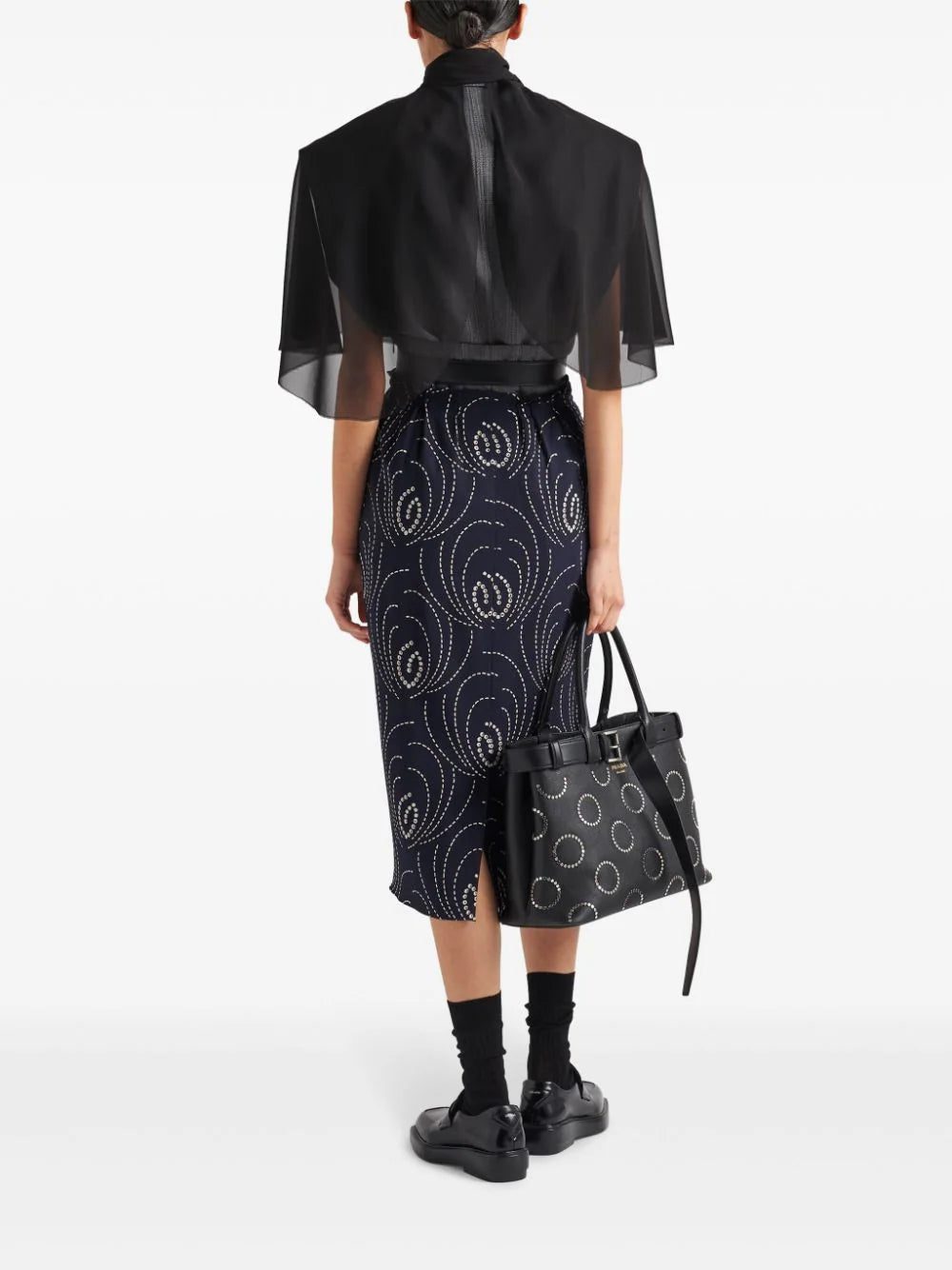 Prada geometric-print pencil skirt - Image 3