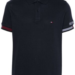 Tommy Hilfiger embroidered-logo piqué polo shirt
