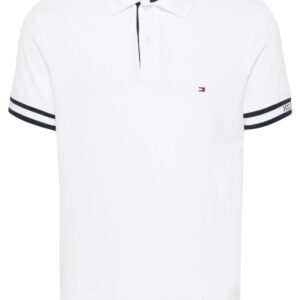 Tommy Hilfiger logo-tape detail cotton polo shirt