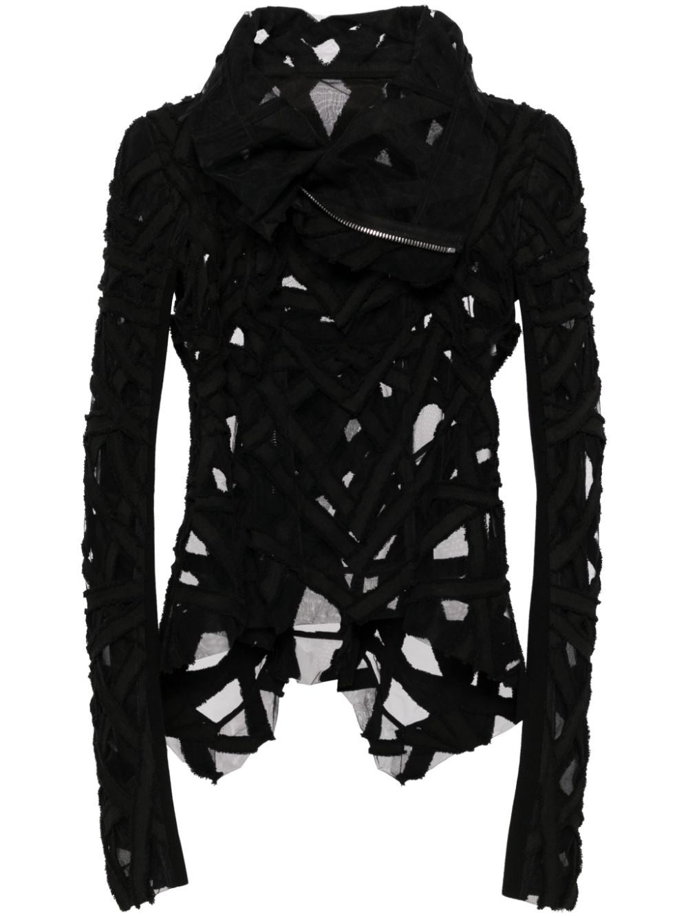 Rick Owens textured biker jacket