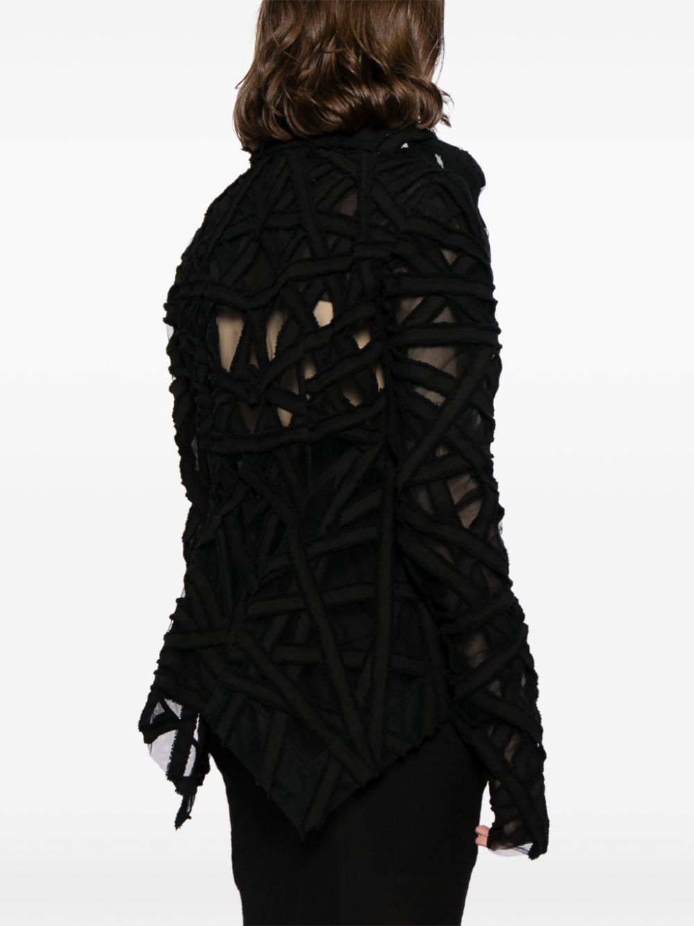 Rick Owens textured biker jacket - Image 4