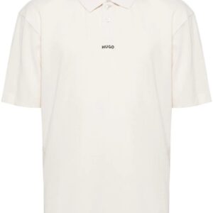 HUGO logo-print cotton polo shirt