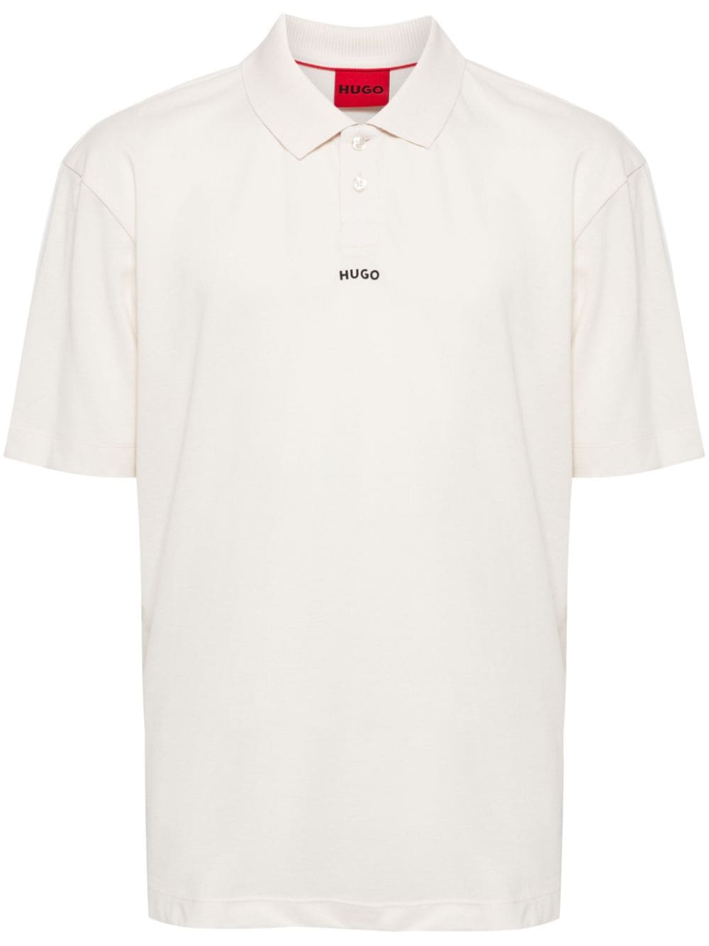 HUGO logo-print cotton polo shirt