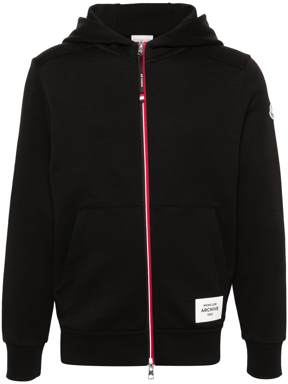 Moncler appliqué-logo zipped hoodie