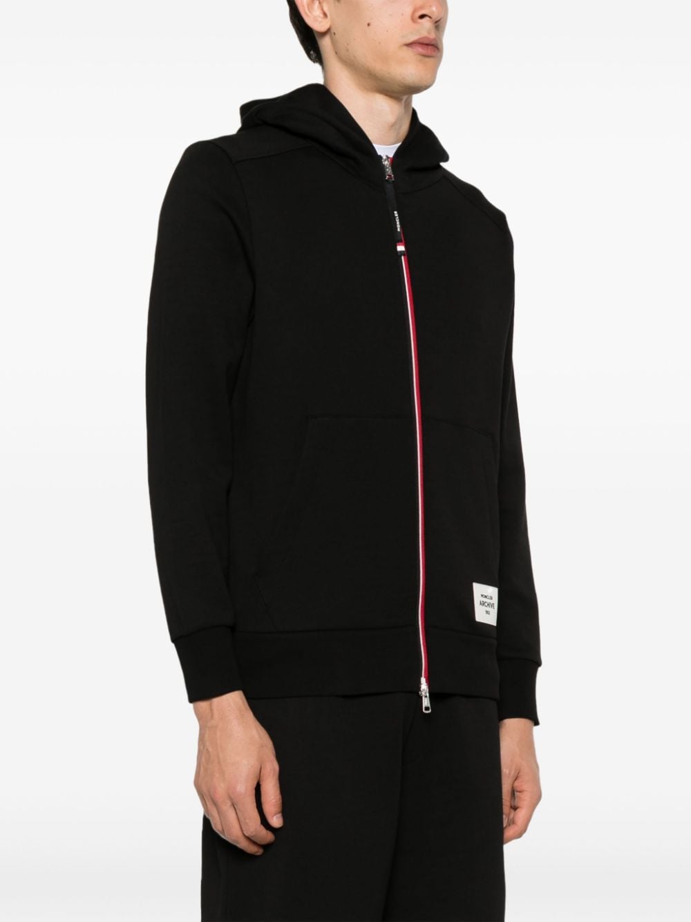 Moncler appliqué-logo zipped hoodie - Image 3