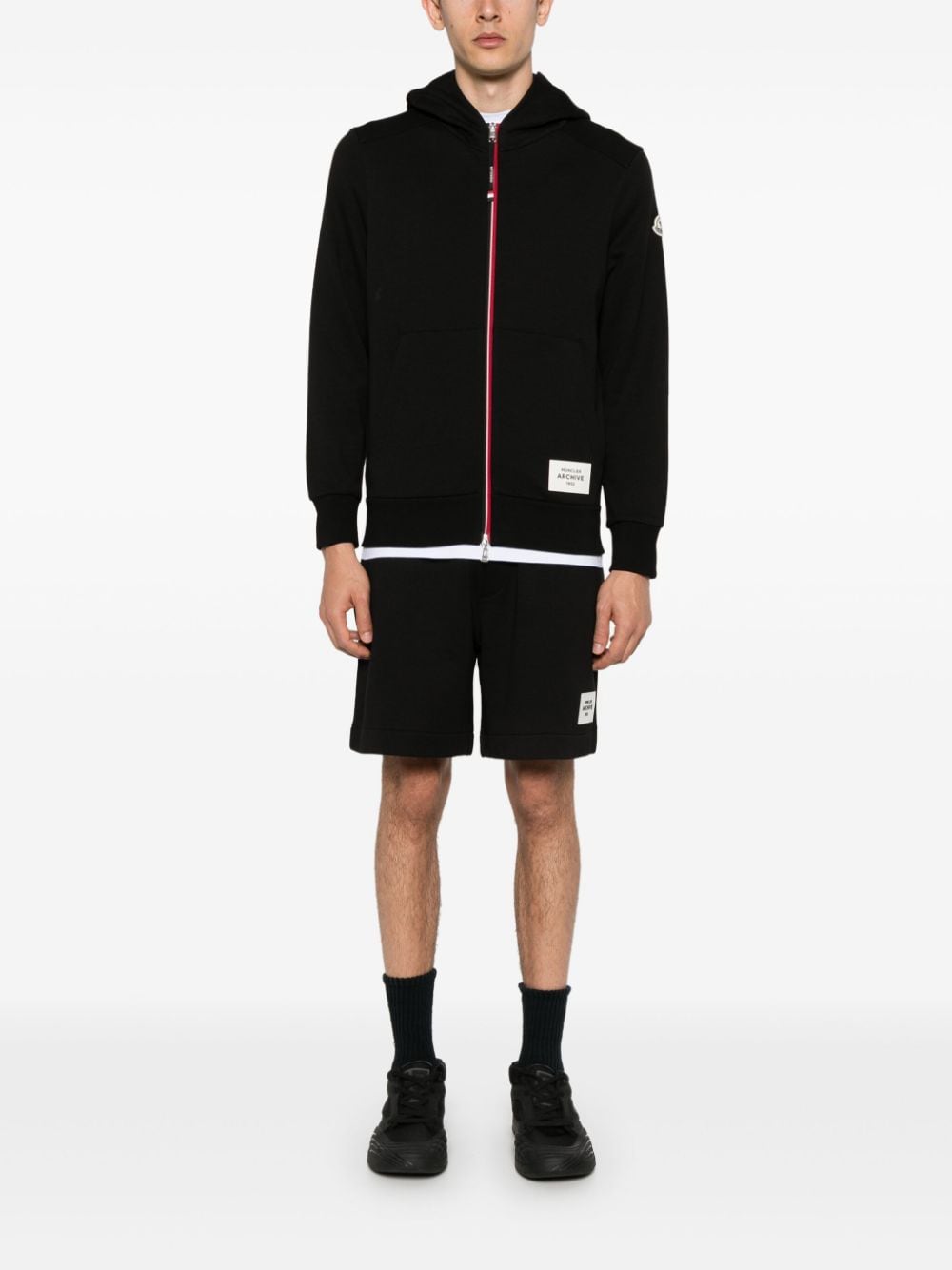 Moncler appliqué-logo zipped hoodie - Image 2