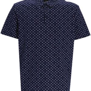 Armani Exchange geometric-pattern cotton polo shirt