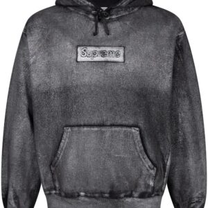 Supreme  x MM6 Maison Margiela foil box logo hoodie