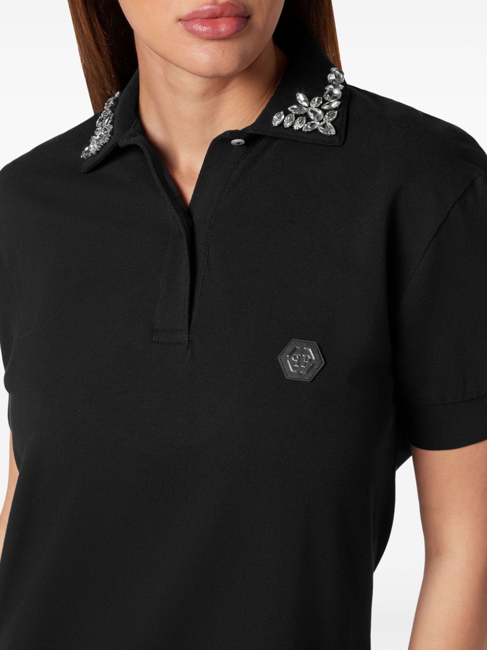 Philipp Plein Gothic Plein polo T-shirt dress - Image 4