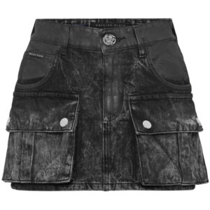Philipp Plein denim mini skirt