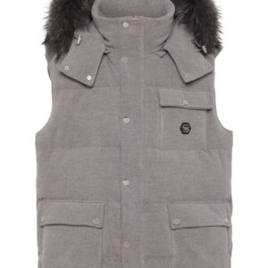 Philipp Plein  faux-fur hood padded jacket