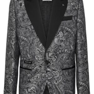 Philipp Plein  tattoo-print twill blazer