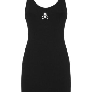 Philipp Plein Skull-embroidered tank minidress
