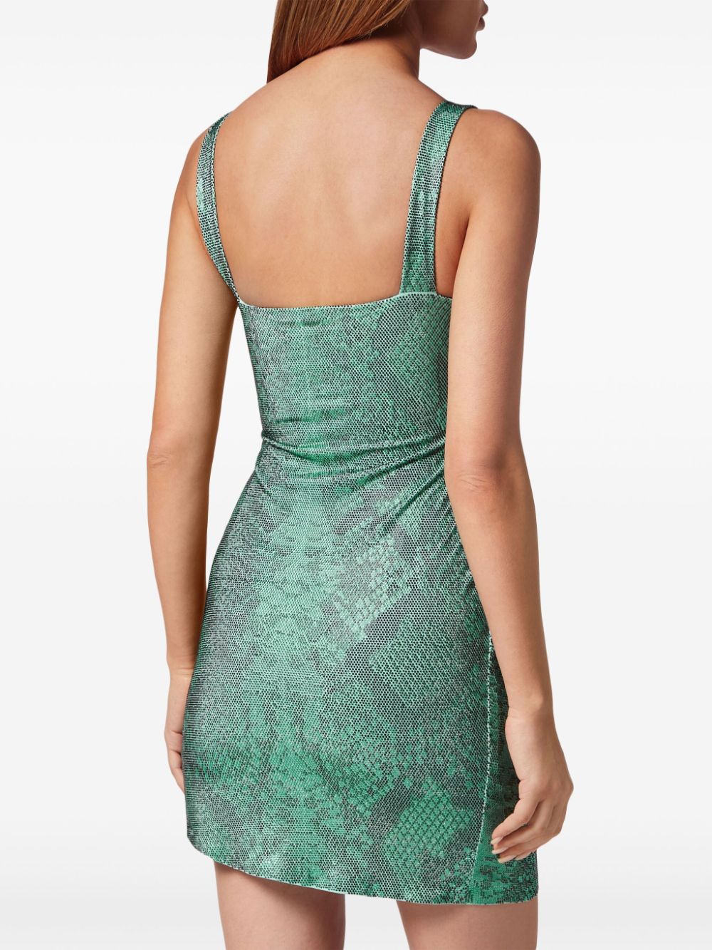 Philipp Plein rhinestone-embellished draped minidress - Image 3