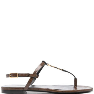 Saint Laurent  Cassandre-plaque leather sandals