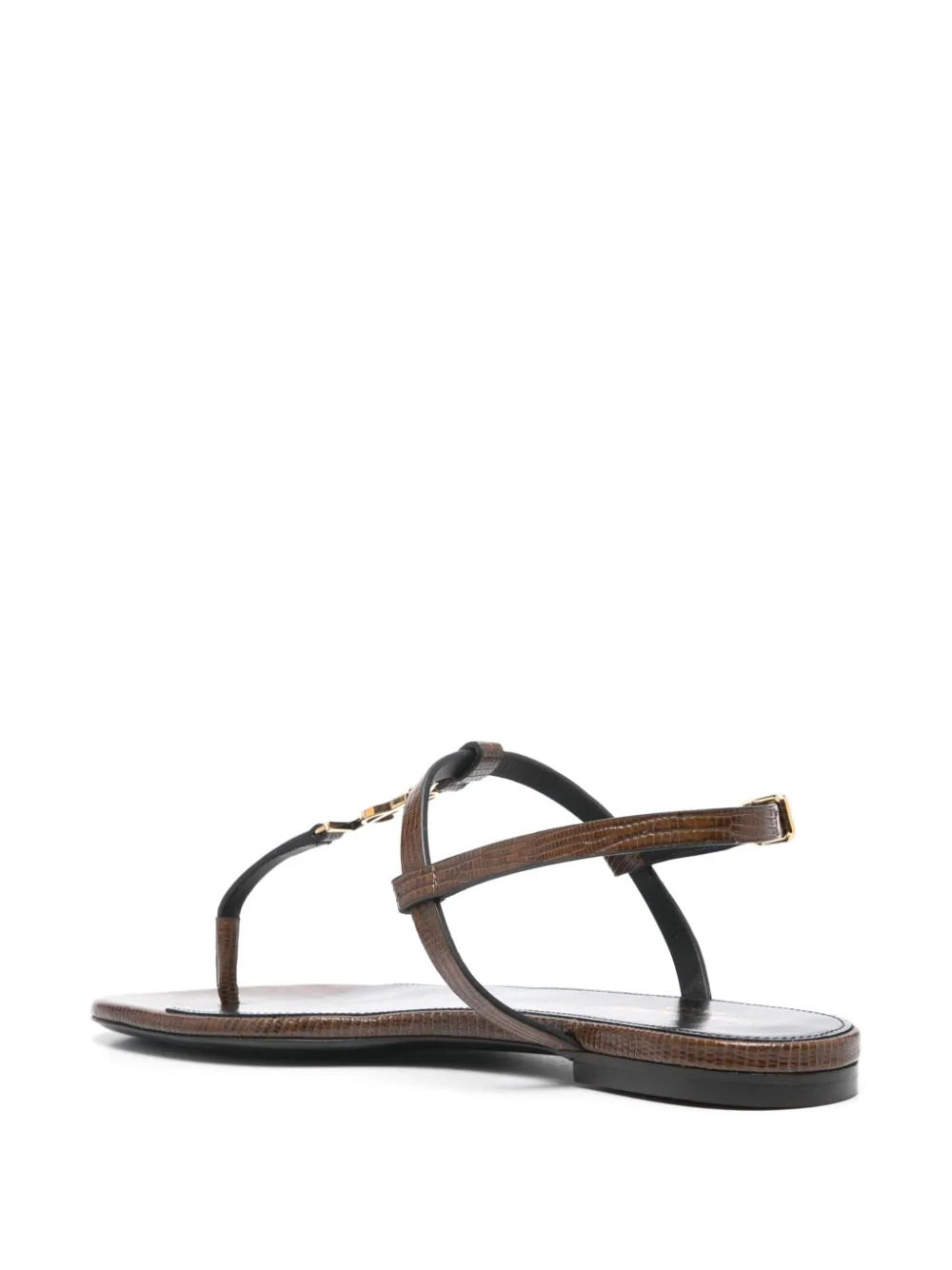 Saint Laurent Cassandre-plaque leather sandals - Image 3