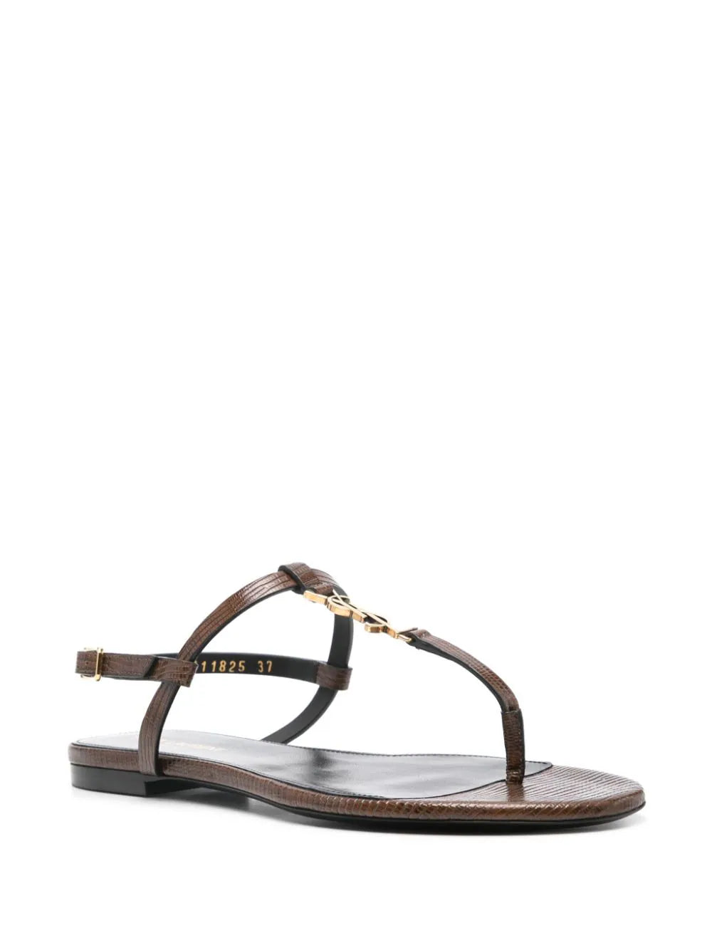 Saint Laurent Cassandre-plaque leather sandals - Image 2