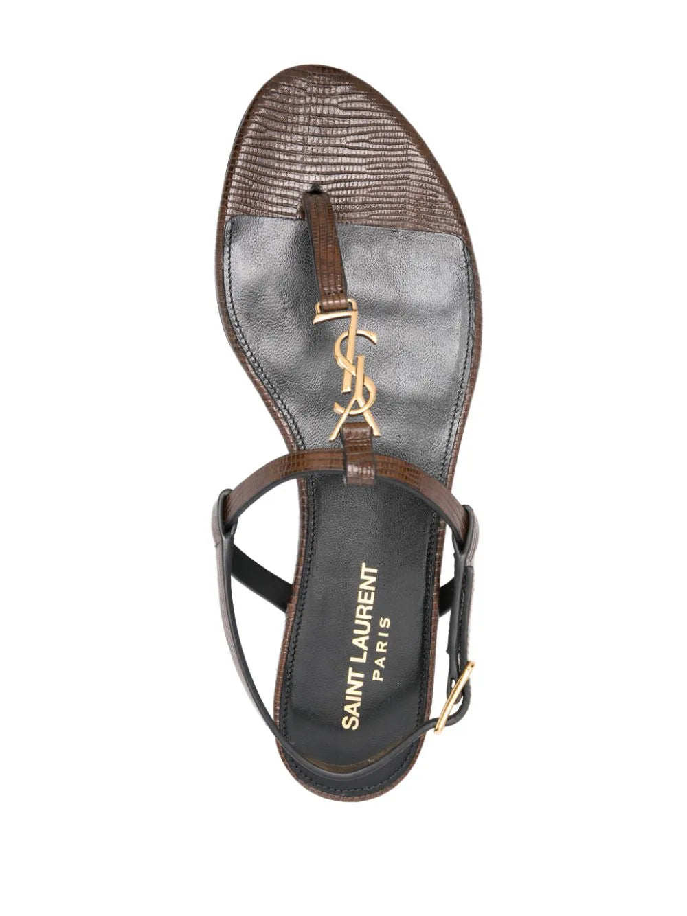 Saint Laurent Cassandre-plaque leather sandals - Image 4