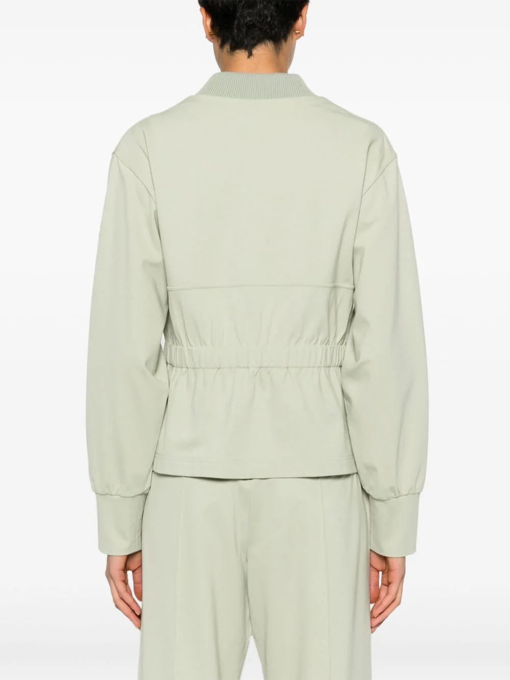 Moncler logo-patch jersey bomber jacket - Image 4